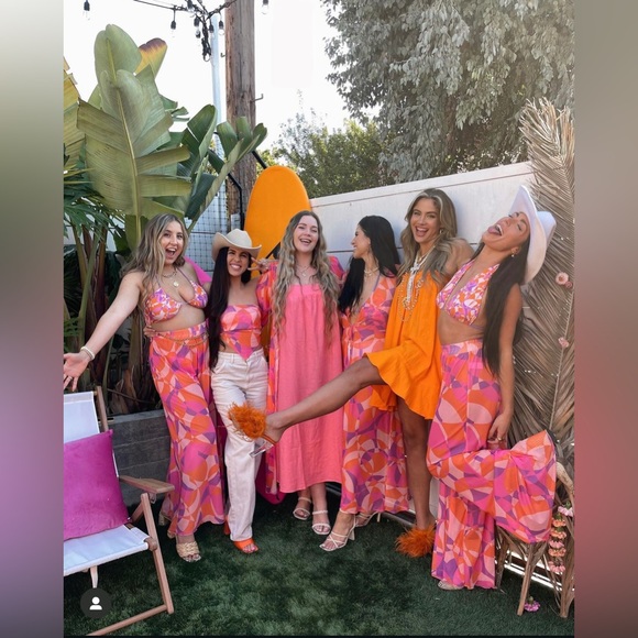 Show Me Your MUMU Sunset Daiquiri Blake Button Up Shirt Unisex - Picture 6 of 9